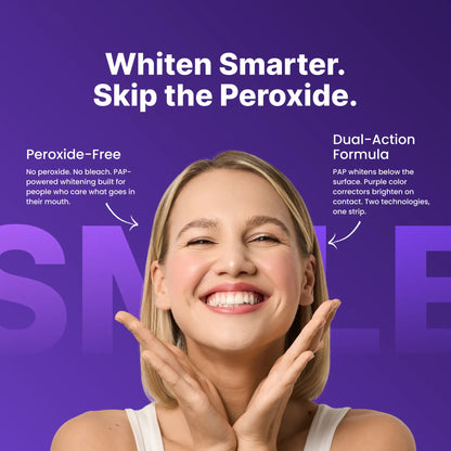 DRDENT Purple Teeth Whitening Strips - 7/21 Whitening Sessions - Non Sensitive Teeth Whitening - Peroxide-Free