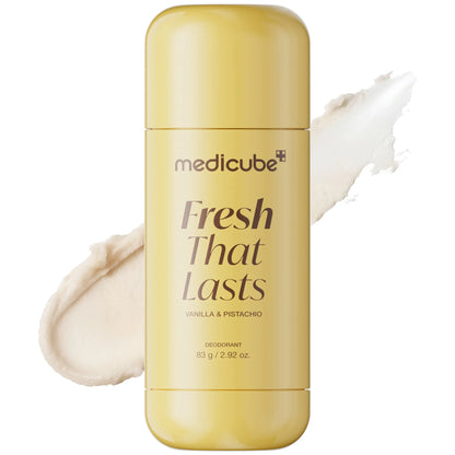[Medicube] Deodorant Vanilla & Pistachio Fresh That Lasts | 24 Hour Odor Control, No Aluminum, Baking Soda, Parabens, Phthalates, Ethanol | Brightening & Smoothing for Dark Underarms with Kojic Acid & Turmeric | Korean Skincare, K-Beauty