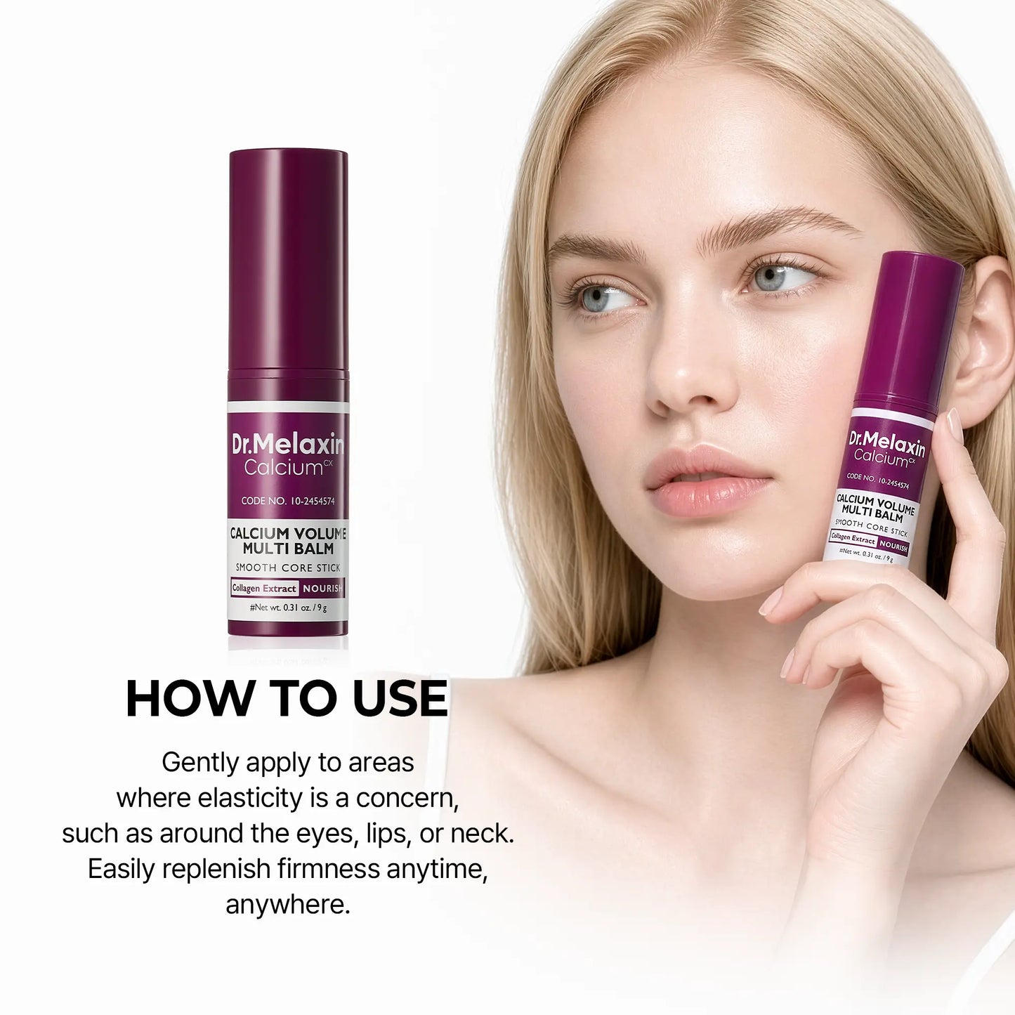[Dr.Melaxin Official] Calcium Multi Balm Eye Care Routine Korean Skin Care Anti-Aging Cosmetics Collagen Eye Stick 9G